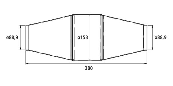 HJS Universal Katalysator 88,9 mm