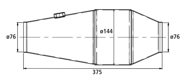 HJS Universal Katalysator 76 mm (HD)