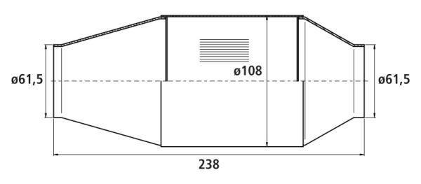 HJS Universal Katalysator 61,5 mm (HD)